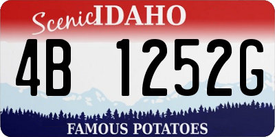 ID license plate 4B1252G