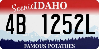 ID license plate 4B1252L