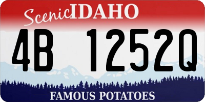 ID license plate 4B1252Q