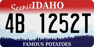 ID license plate 4B1252T