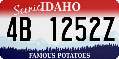 ID license plate 4B1252Z