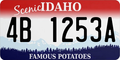 ID license plate 4B1253A