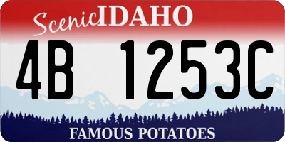 ID license plate 4B1253C