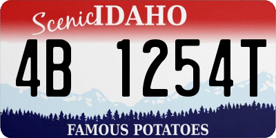 ID license plate 4B1254T