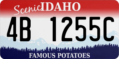 ID license plate 4B1255C