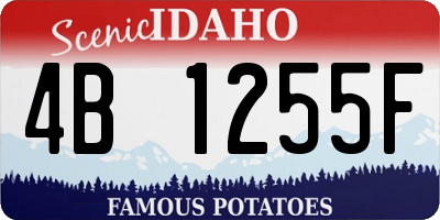 ID license plate 4B1255F