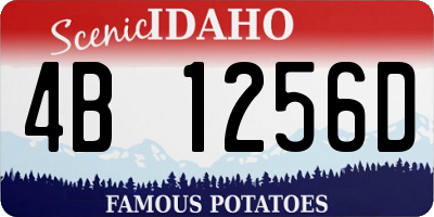 ID license plate 4B1256D