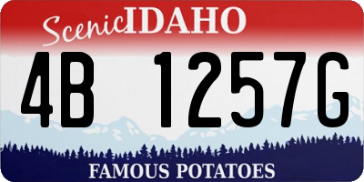 ID license plate 4B1257G