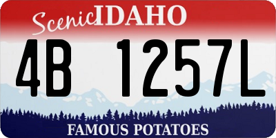 ID license plate 4B1257L