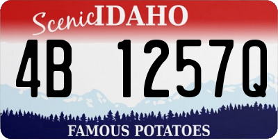 ID license plate 4B1257Q