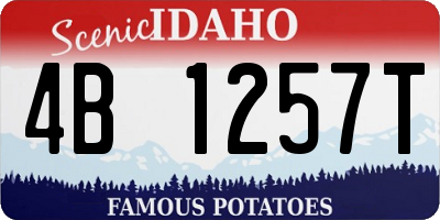 ID license plate 4B1257T