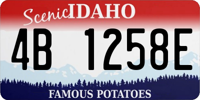 ID license plate 4B1258E