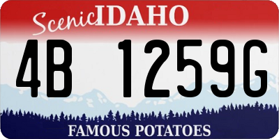 ID license plate 4B1259G