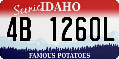 ID license plate 4B1260L