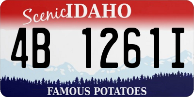 ID license plate 4B1261I