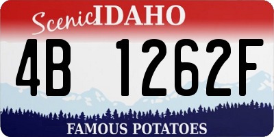ID license plate 4B1262F