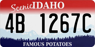 ID license plate 4B1267C