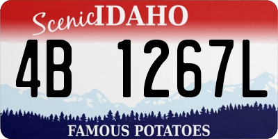 ID license plate 4B1267L