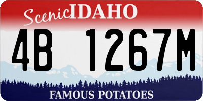 ID license plate 4B1267M