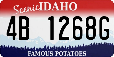 ID license plate 4B1268G