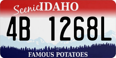 ID license plate 4B1268L