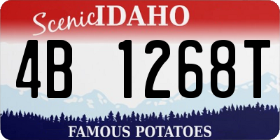 ID license plate 4B1268T