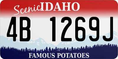 ID license plate 4B1269J