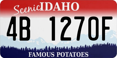 ID license plate 4B1270F