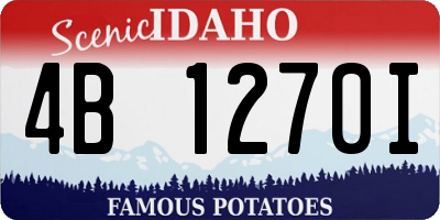 ID license plate 4B1270I