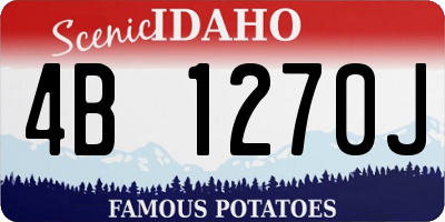 ID license plate 4B1270J