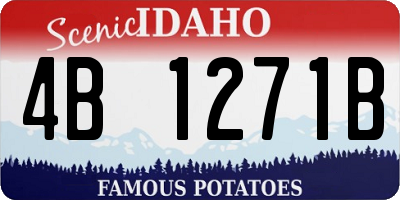 ID license plate 4B1271B