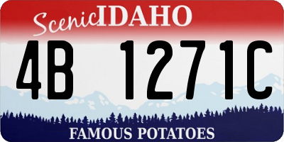 ID license plate 4B1271C
