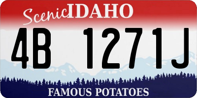 ID license plate 4B1271J