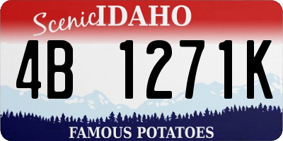 ID license plate 4B1271K