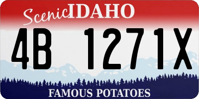ID license plate 4B1271X