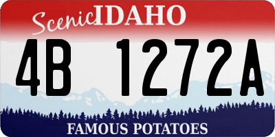 ID license plate 4B1272A