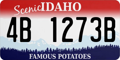 ID license plate 4B1273B