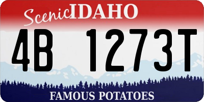ID license plate 4B1273T