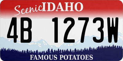 ID license plate 4B1273W