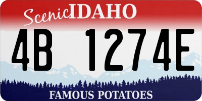 ID license plate 4B1274E
