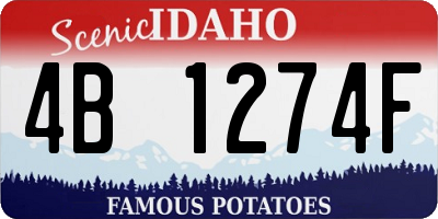 ID license plate 4B1274F