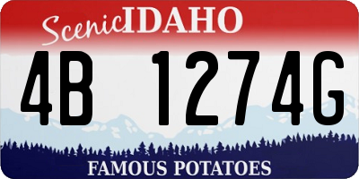 ID license plate 4B1274G