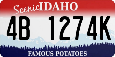 ID license plate 4B1274K