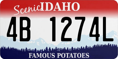 ID license plate 4B1274L