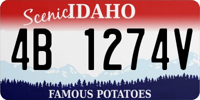 ID license plate 4B1274V