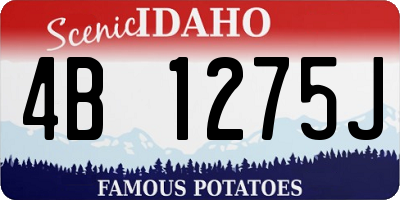 ID license plate 4B1275J