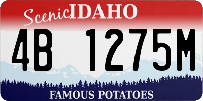 ID license plate 4B1275M