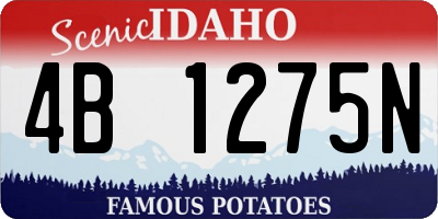 ID license plate 4B1275N