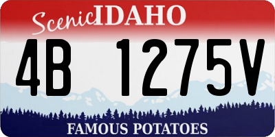 ID license plate 4B1275V