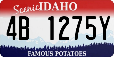 ID license plate 4B1275Y